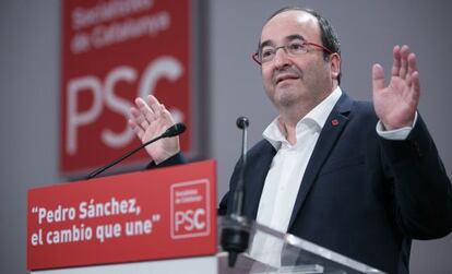Miquel Iceta, en un acte del PSC el 2 d'octubre.