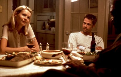 Gwyneth Paltrow y Brad Pitt, en 'Seven'.