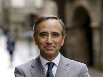 El director general de Mineira de Corcoesto, Francisco Aréchaga, posa para una entrevista concedida a Efe, en la que alude a la transparencia como el único modo de explicar a la ciudadanía un proyecto de explotación que suscite dudas y pone como ejemplo el caso de la empresa Agnico Eagle con su proyecto en la Laponia finlandesa, que recientemente han visitado.