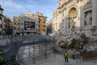 Las obras de la Fontana di Trevi el pasado 9 de noviembre.