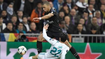 Una imagen del partido de Champions Paris Saint-Germain's - Real Madrid.