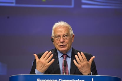 El jefe de la diplomacia europea, Josep Borrell, en Bruselas, este miércoles.