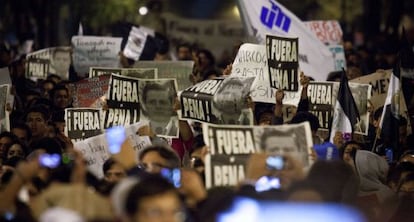 Tens of thousands took to the Mexico City streets to protest.