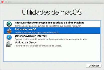 Recuperación de macOS.