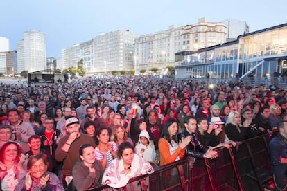 Durante el concierto de Iván Ferreiro.