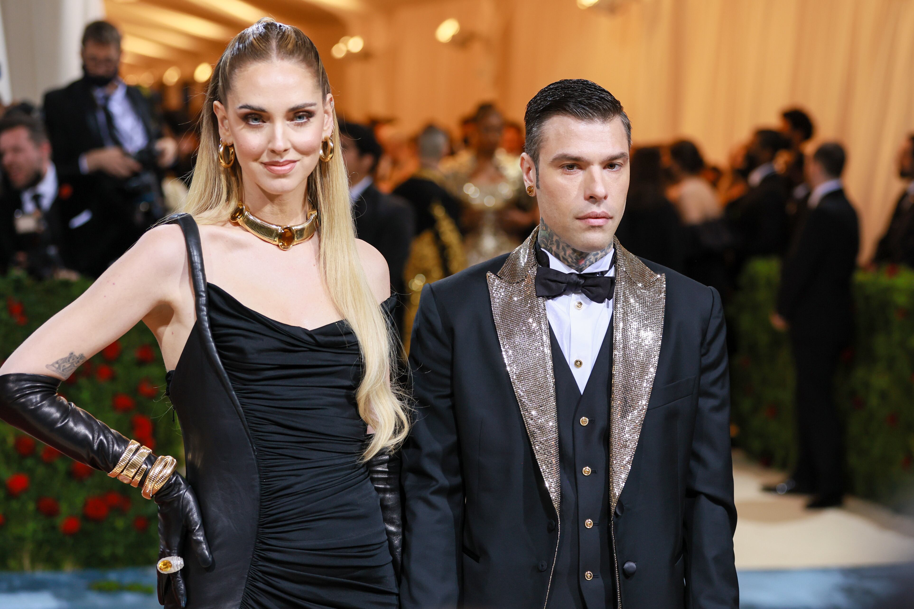 Chiara Ferragni y su marido Fedez en la gala Met de 2022, en Nueva York.