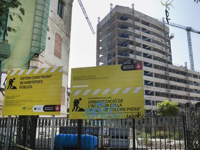 Obras de vivienda nueva en Barcelona.