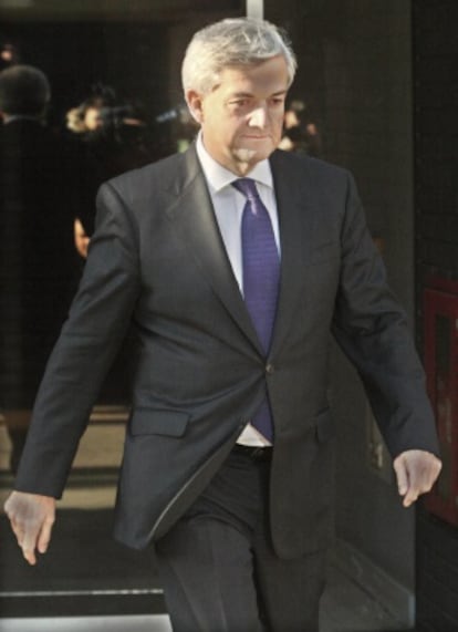 Chris Huhne, antes de anunciar su dimisión.