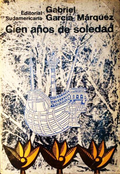 Imagen de un ejemplar de la primera edición de 'Cien años de soledad', de Gabriel García Márquez, publicada por la Editorial Sudamericana en Buenos Aires, en 1967. La exposición se celebra del 2 al 26 de julio y entre sus actos incluirá un diálogo con Dolly Onetti, viuda del escritor.