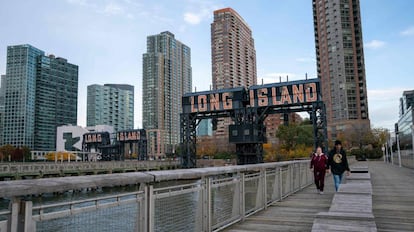 Vista del barrio de Long Island City en Queens, Nueva York