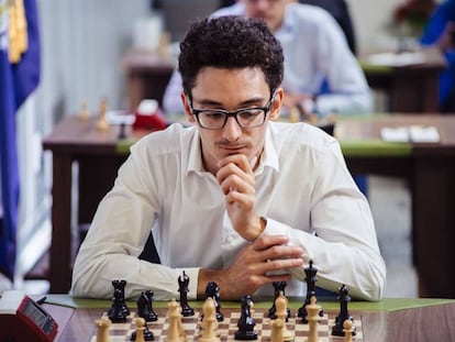 Fabiano Caruana, durante la Copa Sinquefield 2019 en San Luis (Misuri, EEUU)