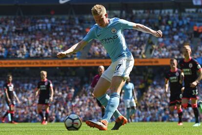 Kevin De Bruyne, durante un partido con el Manchester City.