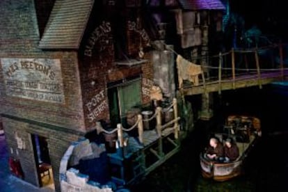 Una de las atracciones del parque Dickens World, en Chatham (Inglaterra).