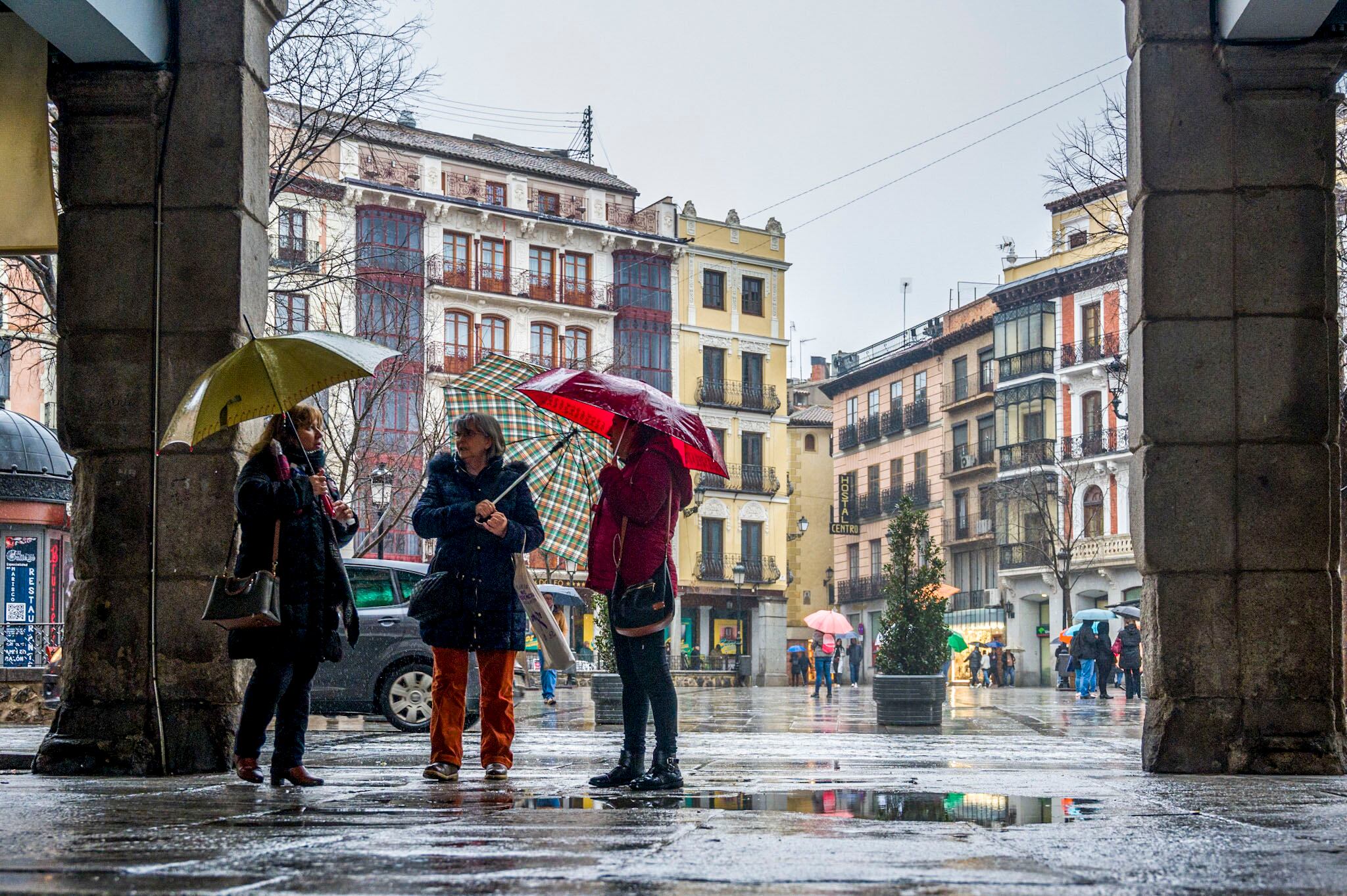 Vista de la plaza de Zocodover de Toledo, este viernes.