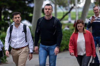 El presidente de la Diputación de Valencia, Vicente Mompó, del PP, a su entrada a la Ciudad de la Justicia de Valencia, el pasado abril. 