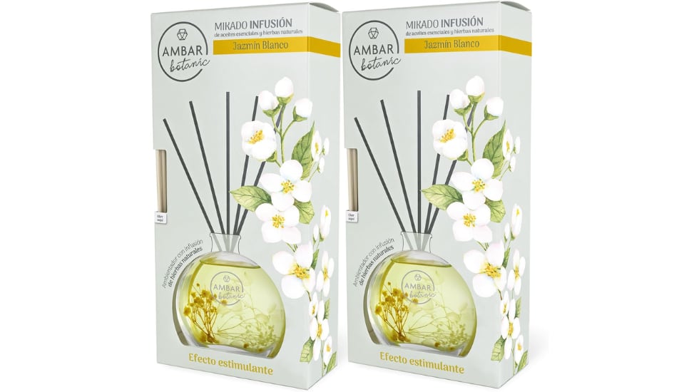 Mikado infusión de Jazmín blanco de Ambar Botanic.