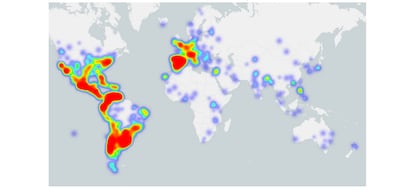 Figura 1: Evolução de menções no Twitter às eleições uruguaias em português e espanhol