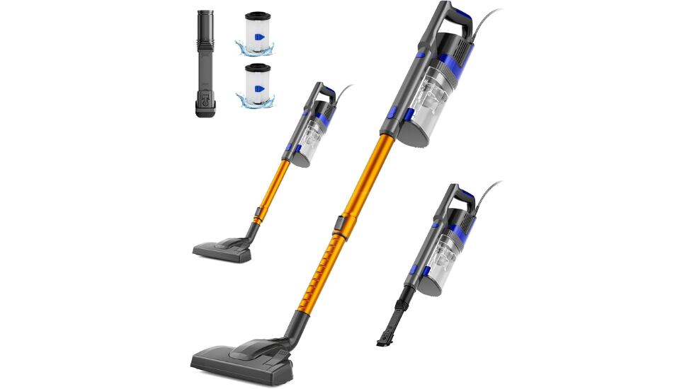 Vista de una aspiradora vertical.