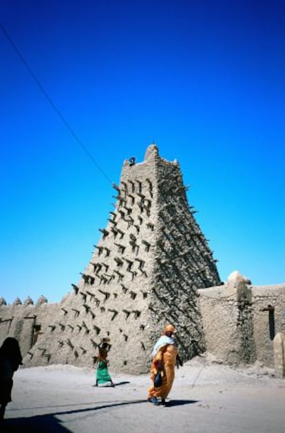 La mezquita de Sankore, con su minarete piramidal.