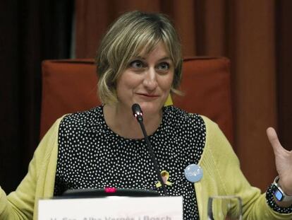 La consellera de Salud, Alba Vergès, en el Parlament.