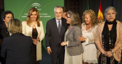 Griñán y Díaz, durante el acto.