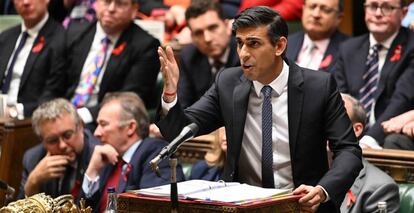 Rishi Sunak, el miércoles en el Parlamento británico.