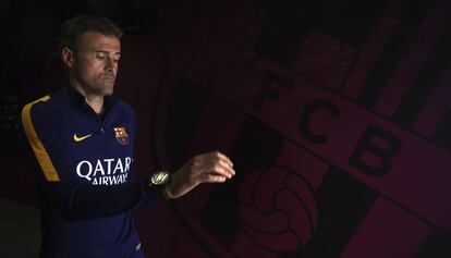 Luis Enrique, a la ciutat esportiva del Barça.