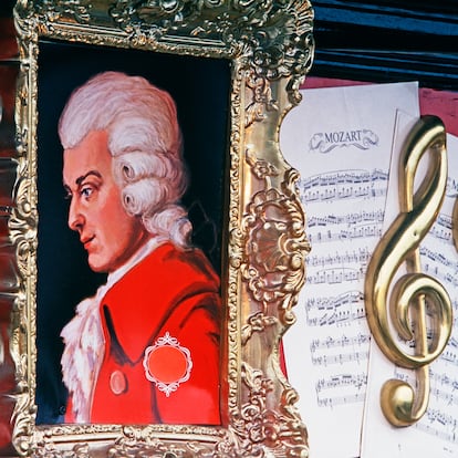 Mozart portrait. Salzburg, Austria