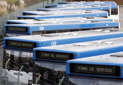 La huelga general en Portugal ha paralizado hoy el transporte terrestre y aéreo