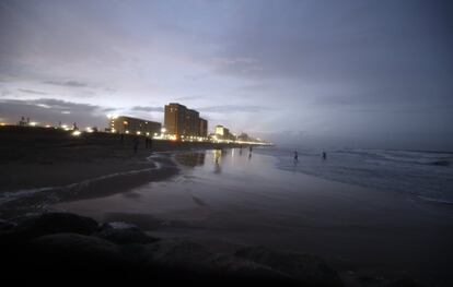 Vista general de Virginia Beach, mientras el huracán Florence se mueve hacia la costa este. 