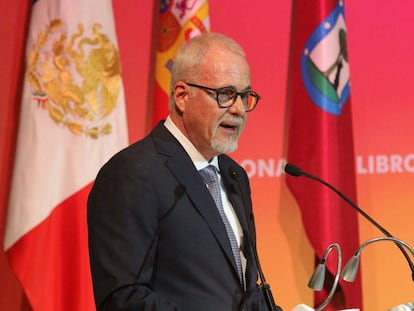 Raúl Padilla, director de la Feria del libro de Guadalajara, durante la inauguración