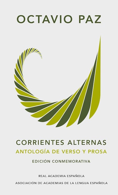 Portada de 'Corrientes alternas. Antología de verso y prosa', de Octavio Paz.
