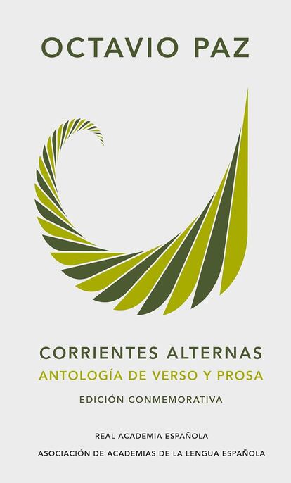 Portada de 'Corrientes alternas. Antología de verso y prosa', de Octavio Paz.