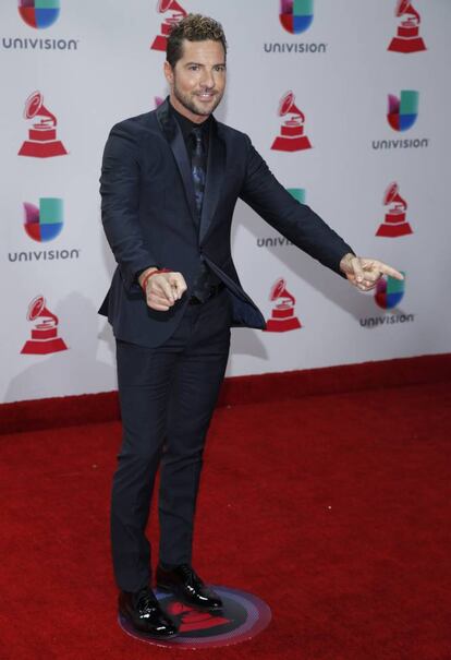 David Bisbal a su llegada a los Grammys Latinos celebrados en Las Vegas (EE UU).