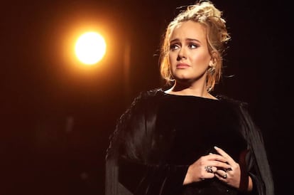La cantante Adele, en una actuación en Los Ángeles.