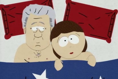 <p><strong>Qué episodio.</strong> ‘La madre de Cartman es una guarra’ (2x2, 1998)</p> <p><strong>Qué ocurre.</strong> Liane quiere abortar a Cartman, de ocho años. “No puedo tener un hijo en este mundo tan sumamente jodido”, dice. Cuando le explican que su petición es inviable, la asistente social le anima a hablar con algún congresista. Liane se acuesta con él, y con un gobernador, y hasta con Clinton. Pero ella, ignorante, no hablaba de aborto, sino de adopción…</p> <p><strong>Sigue siendo polémico porque…</strong> el aborto no ha dejado de ser un tema espinoso. <a href="http://www.abortos.com/otras_aborto.htm">20 millones de mujeres</a> abortan cada año en países en que el aborto está restringido o prohibido por ley.</p>