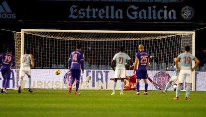 Gol de penalti de Iago Aspas que le dio la victoria al Celta ante el Leganés.