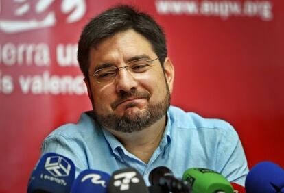 Ignacio Blanco durante la rueda de prensa en la que anunció su dimisión.