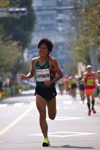 Kawauchi, durante una carrera.