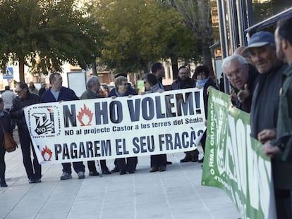 Afectados por el almacén de gas Castor reunidos en Castellón.