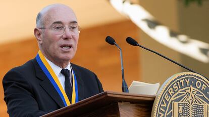 David Geffen, en una ceremonia en Los Ángeles en 2014