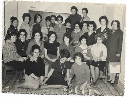 Grupo de 'martas' en Madrid en 1962, preparadas para el quinto vuelo del plan ese año.