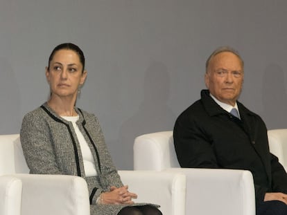 Claudia Sheinbaum y Alejandro Gertz en Ciudad de México, en enero de 2020.