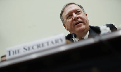 Mike Pompeo, este miércoles en Washington.