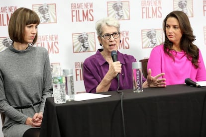 Rachel Crooks, Jessica Leeds, and Samantha Holvey, sopostas vítimas de assédio sexual de Donald Trump.