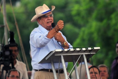 Fabio Gadea, durante un mitin en Managua.