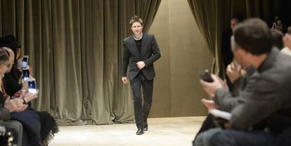 Christopher Bailey, tras un desfile de Burberry en enero de 2016.