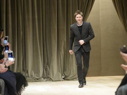 Christopher Bailey, tras un desfile de Burberry en enero de 2016.