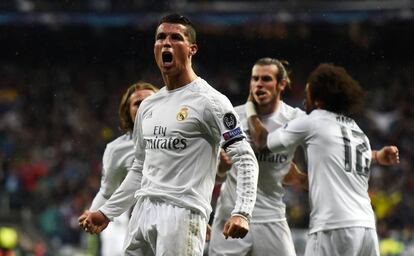 Cristiano Ronaldo celebra su segundo gol.