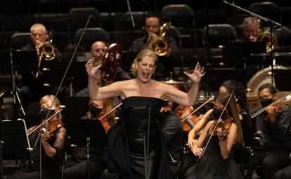 La soprano en 'Tosca', en el Festival Castell de Peralada (Girona) en 2021. 